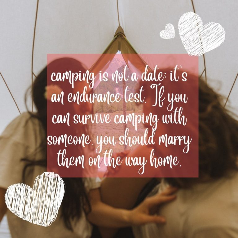 couple camping quote