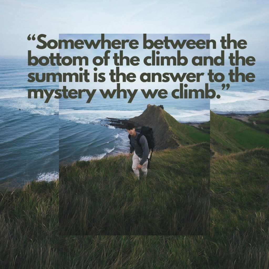 hiking summit quote