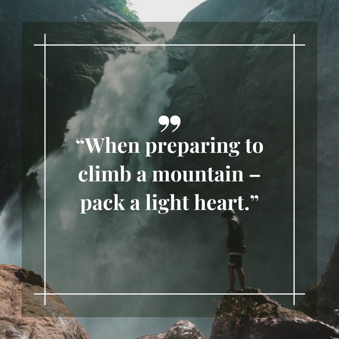mountain hiking quote