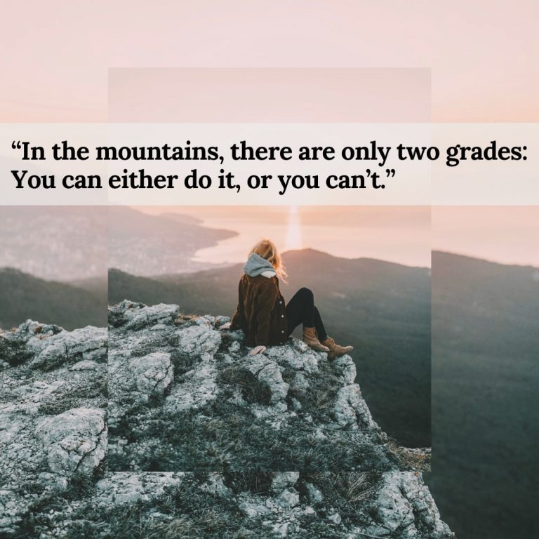 mountain hiking quote
