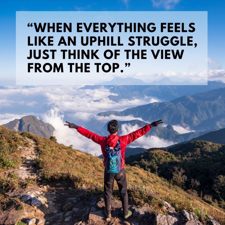 uphill hiking quote