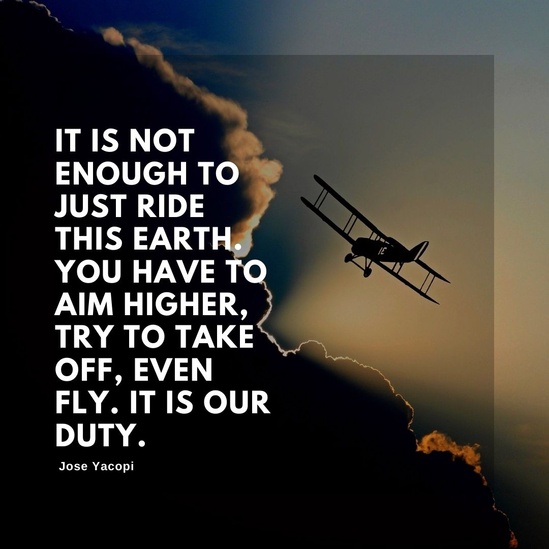 Flying inspirational Quote