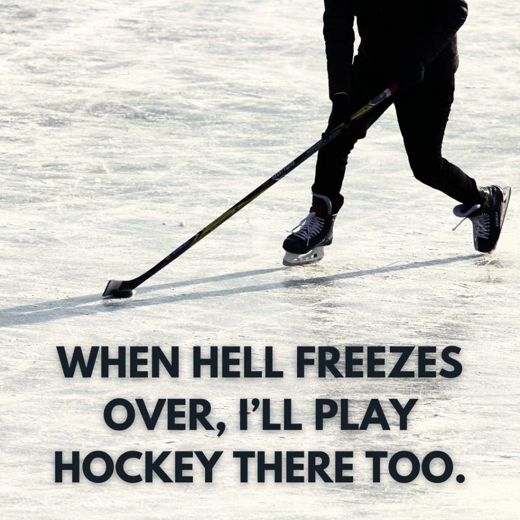 Hockey Playing Quote